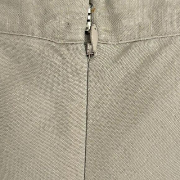 Spiegel A-line Linen Maxi Skirt Neutral Khaki Lagenlook Minimalist Size 15 - Picture 3 of 4